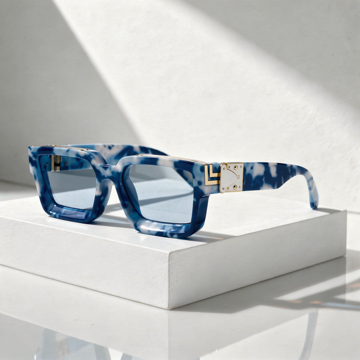 Men's Square Sunglasses with UV400 Protection