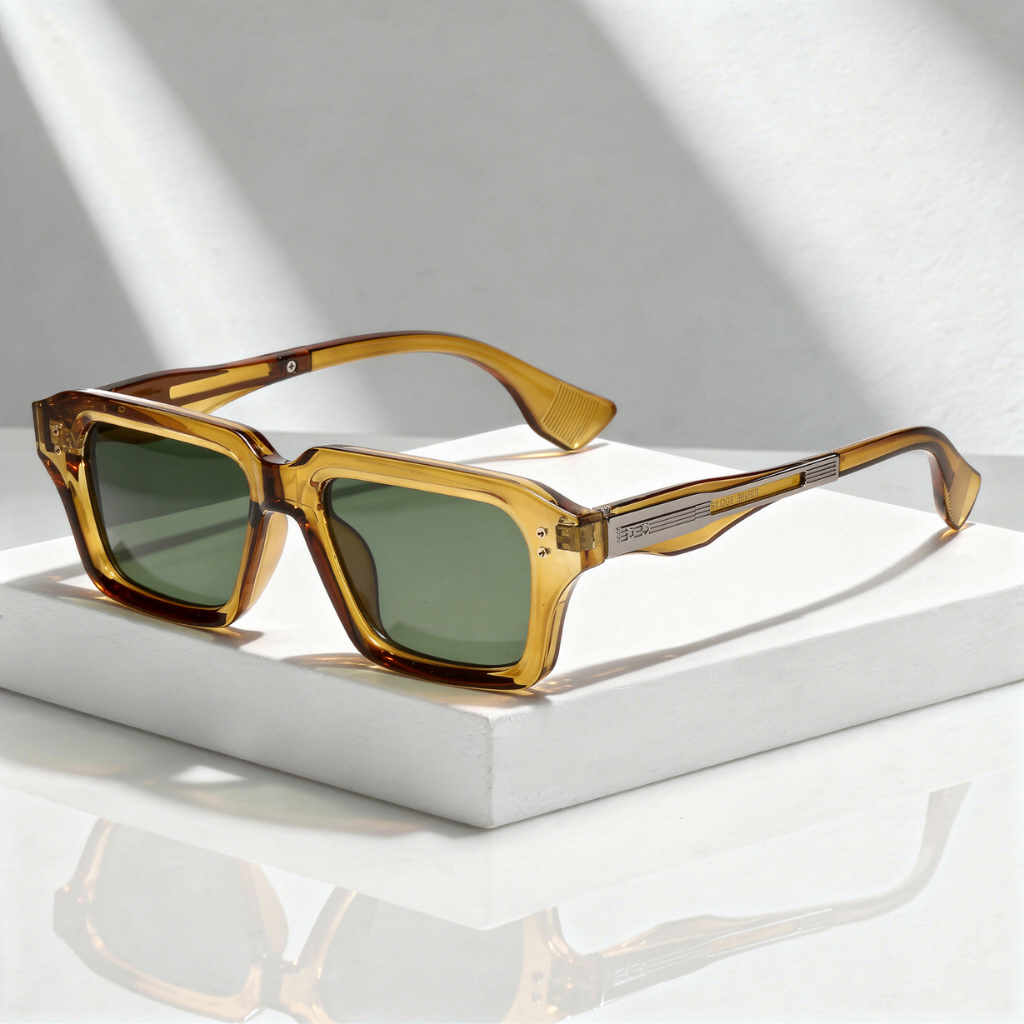 Men's Square Sunglasses with UV400 Protection