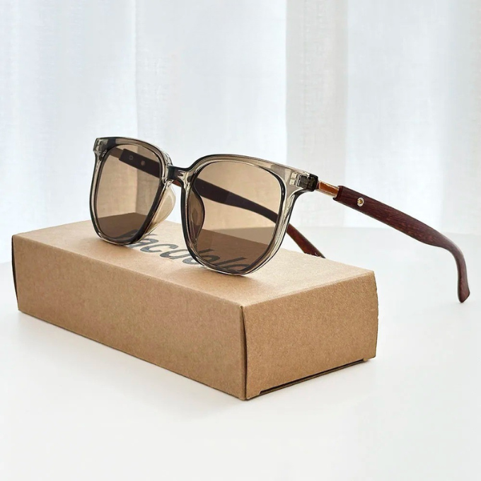 Men's Square Sunglasses – Crownwood Wood Accent