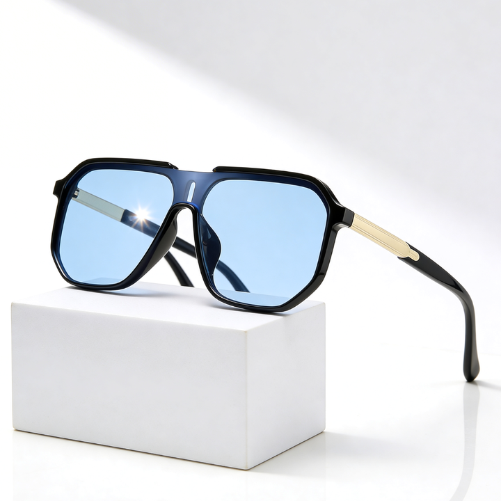 Men's Oversized UV400 Aviator Sunglasses – Acetate