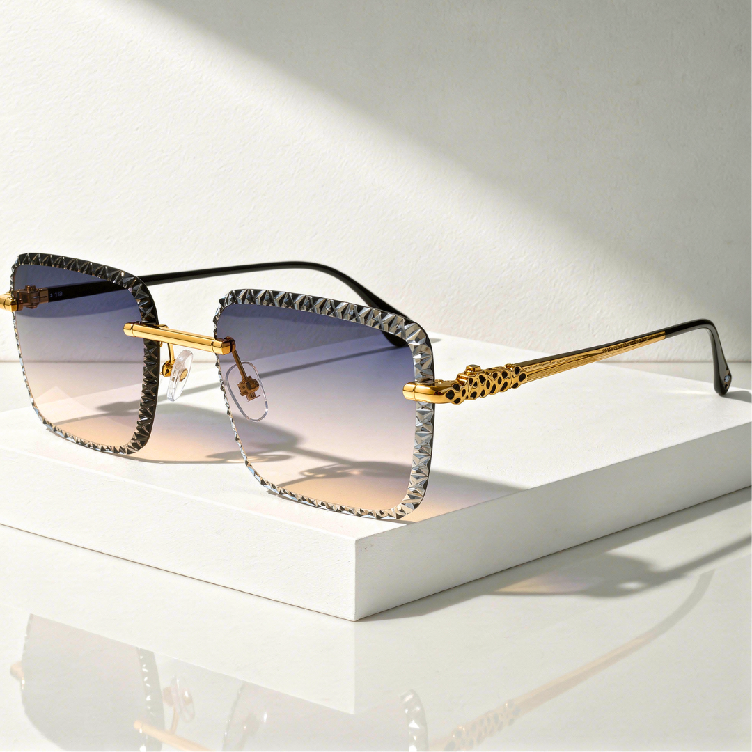 Women's Rimless Sunglasses with UV400 Protection