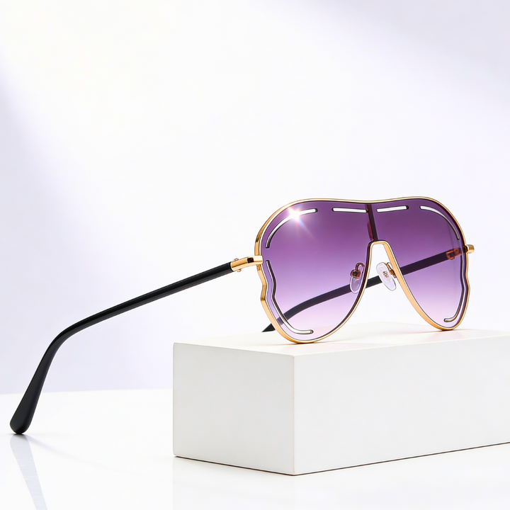 Women's Oversized UV400 Aviator Sunglasses – Gradient