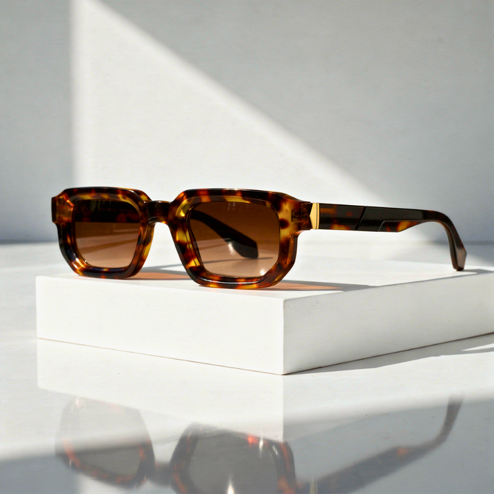 Men's Square Sunglasses with UV400 Protection
