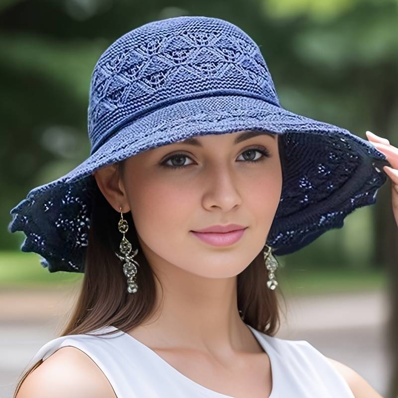 Brianna | Elegant wide-brimmed folding sun hat-HighTouch