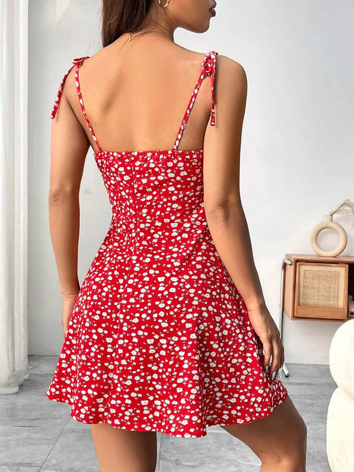 Wildflower Tie-Strap Mini Dress