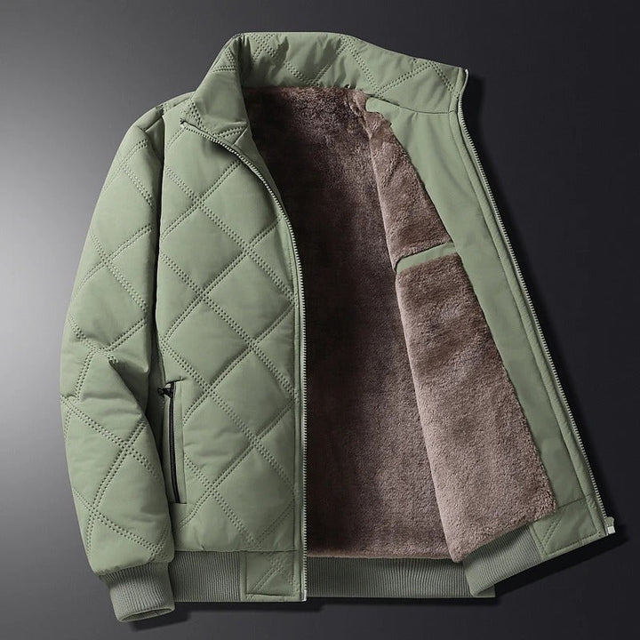 Men's Fleece Lined Quilted Winter Jacket