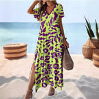 Women's Fresh & Sweet Floral A-Line Midi Skirt-HighTouch