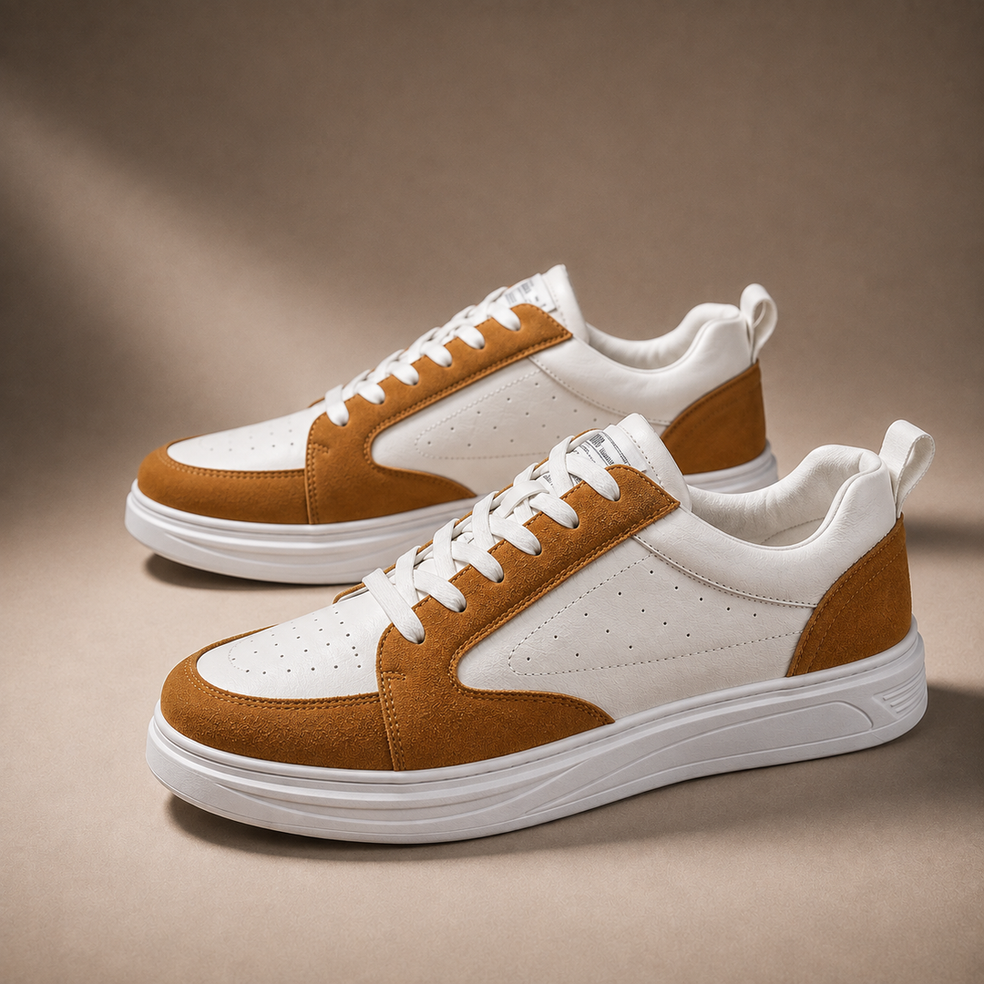 Hudson Court Sneakers - Classic Leather Low-Top Casual Shoes
