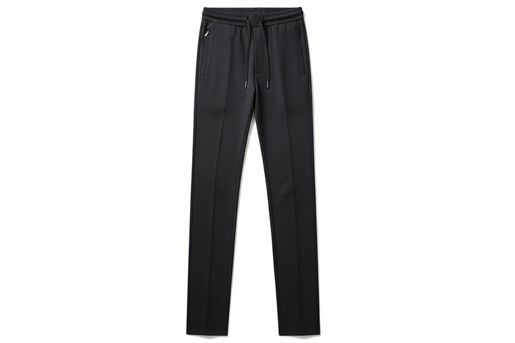 Men's High Waist Straight Leg Trousers-HighTouch