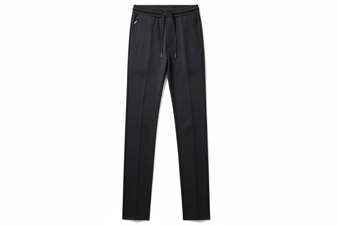 Men's High Waist Straight Leg Trousers-HighTouch
