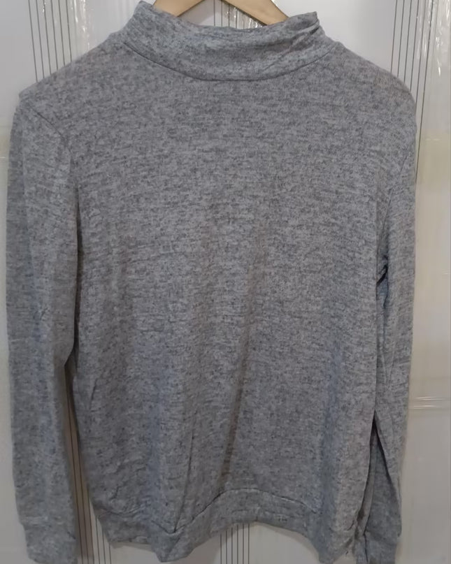 Maglione a maniche lunghe lavorato a maglia a tinta unita da donna