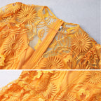 Gently Breezy Mesh Lace Embroidered Maxi Dress-HighTouch