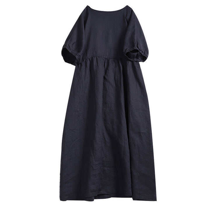 Loose Mori Doll Sleeve Cotton Linen Skirt-HighTouch