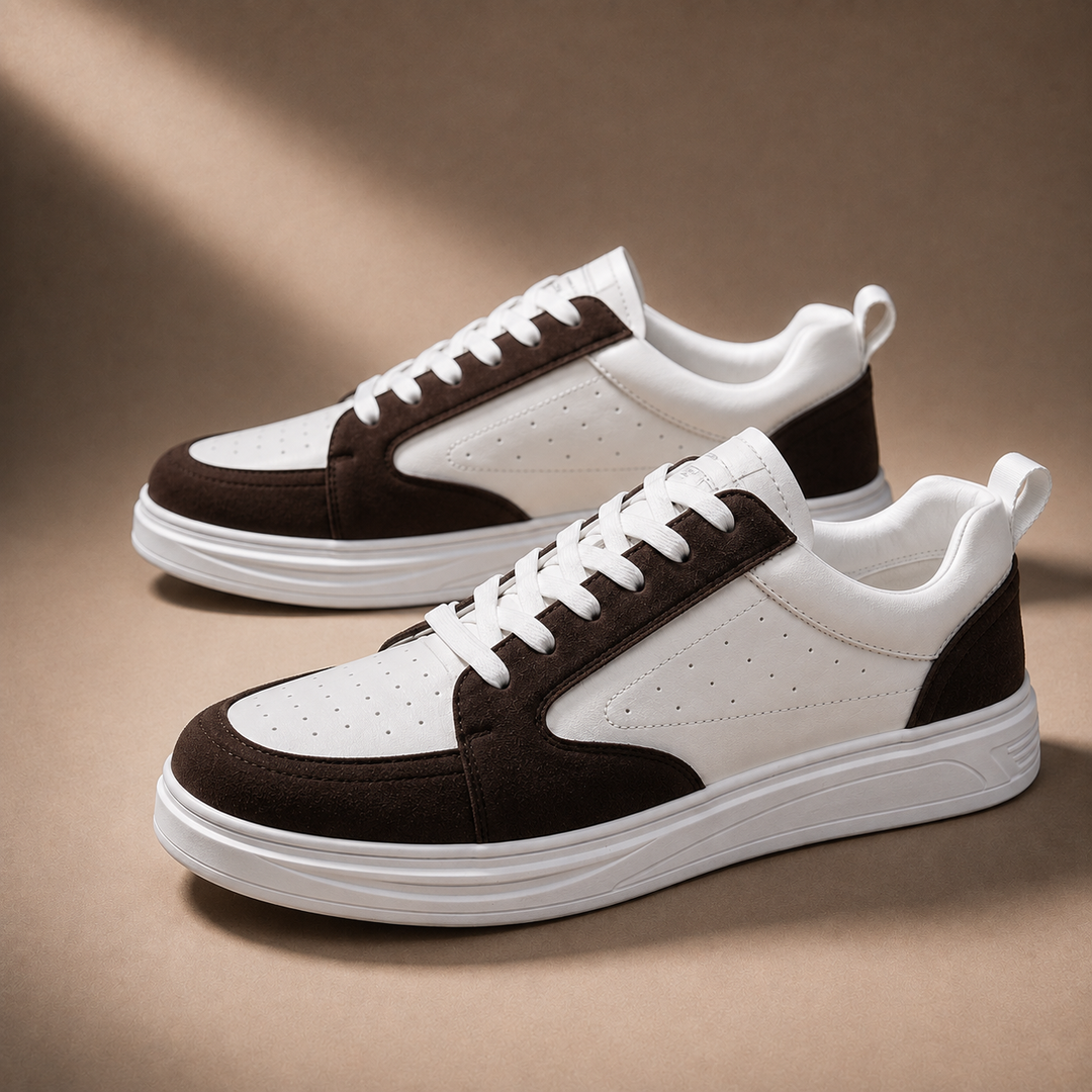 Hudson Court Sneakers - Classic Leather Low-Top Casual Shoes