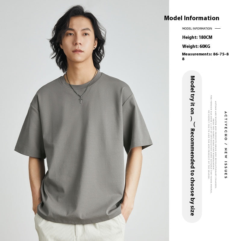 Cool Solid Color Inner Wear – Round Neck Bottoming Shirt-HighTouch