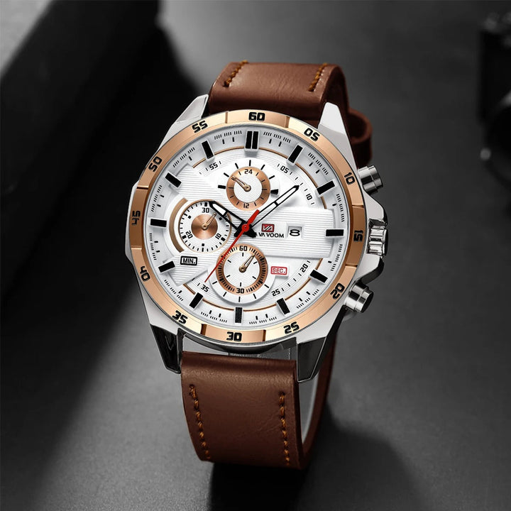 Men's Chronograph Leather Watch – Maverick