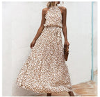 Women's Printed Maxi Lace Dress – Romantic Long Dress-HighTouch
