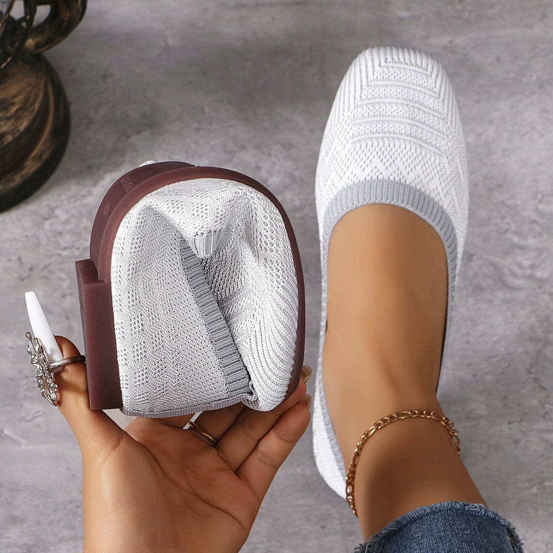 Women's Woven Flats - Breathable Slip On Casual Loafer Shoes