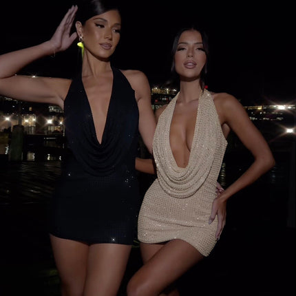 Halter Backless Sheath Dress UK