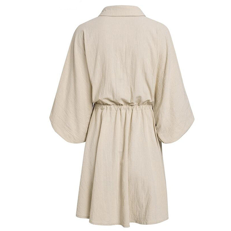 Cotton & Linen Dress – Breathable Natural Fiber Essential-HighTouch