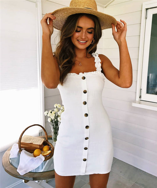 Cotton & Linen Dress – Natural Hemp Blend Fabric-HighTouch