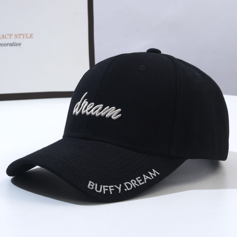 Korean Version Fashion Letter Embroidery Sun-Proof Peaked Cap-HighTouch
