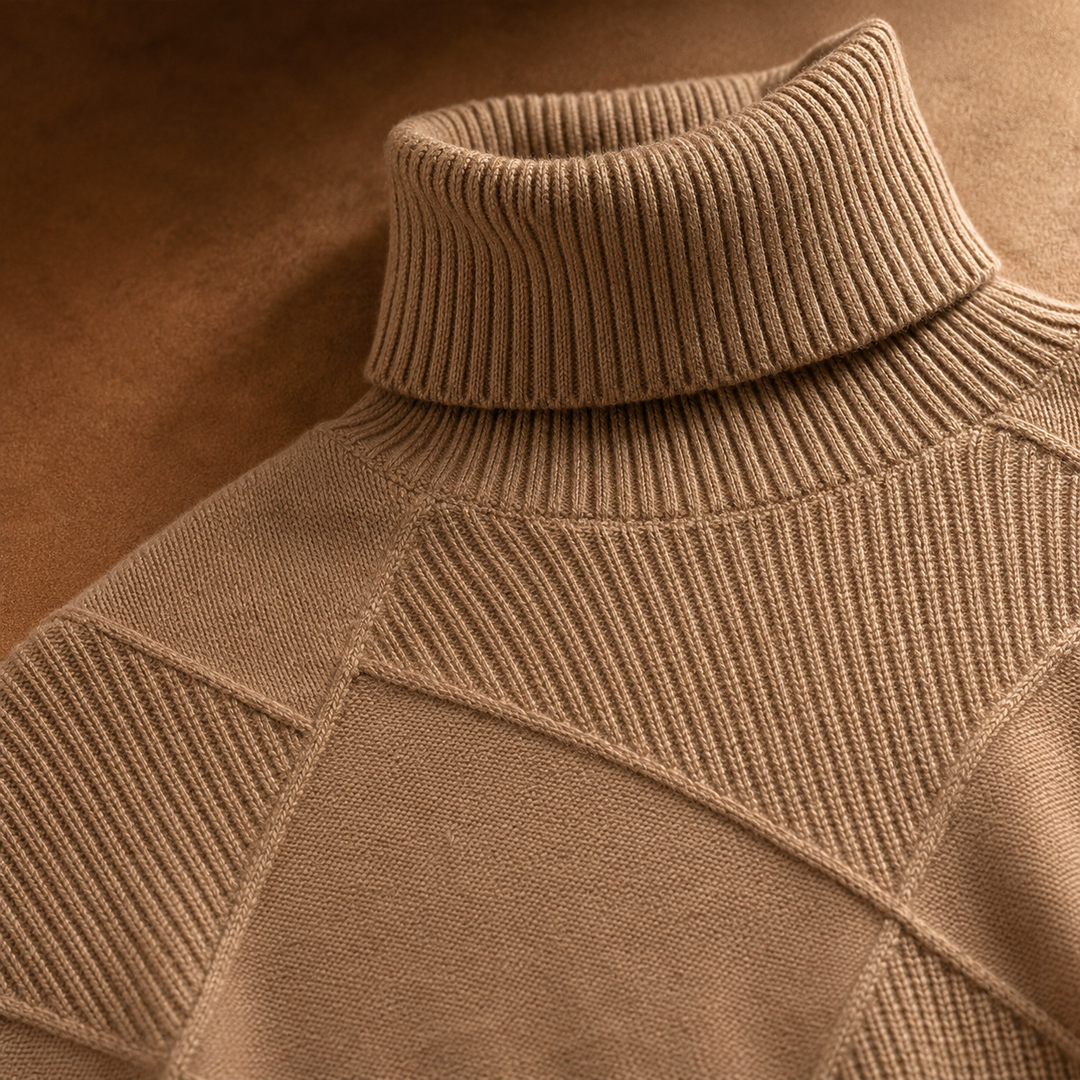 Women's Soft Knit Turtleneck Sweater Classic Pullover
