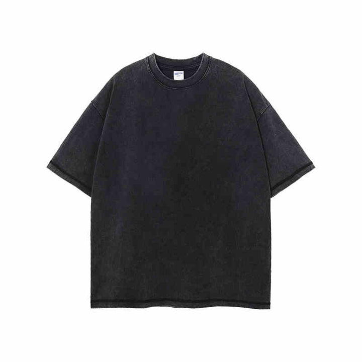 Women's Distressed Cotton Wool T-Shirt – Loose Fit Batik Style-HighTouch