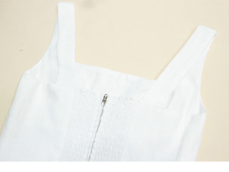 Women's Fashion Linen French Dress-HighTouch