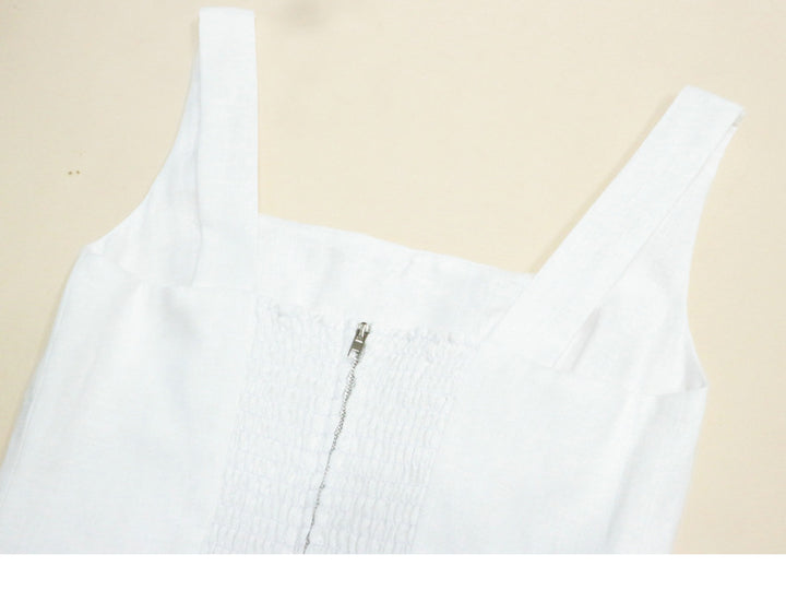Women's Fashion Linen French Dress-HighTouch