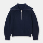 Casual Wool Blend Knit Sweater – Soft Crew Neck Pullover-HighTouch