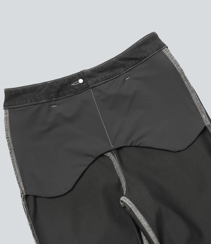 Bootcut Leggings Women Tummy Control Butt Lifting Black Denim