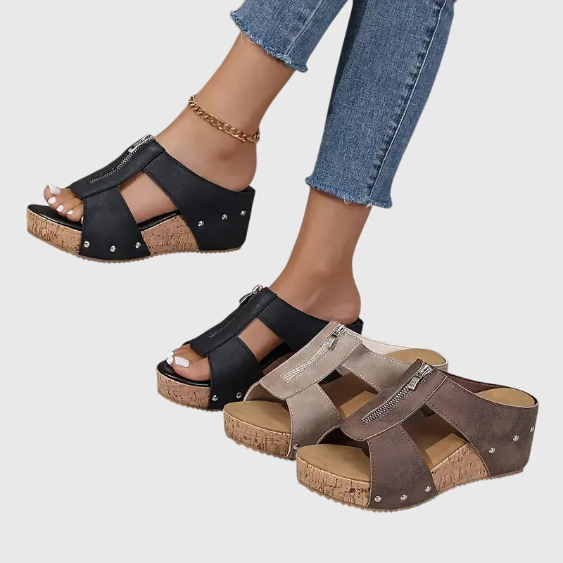 Jazlyn Orthopedic Comfort Sandals – Adjustable Strap Plantar Fasciitis Shoes