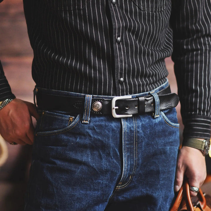 \Men's 100% Cowhide Leather Belt | Heritage Style