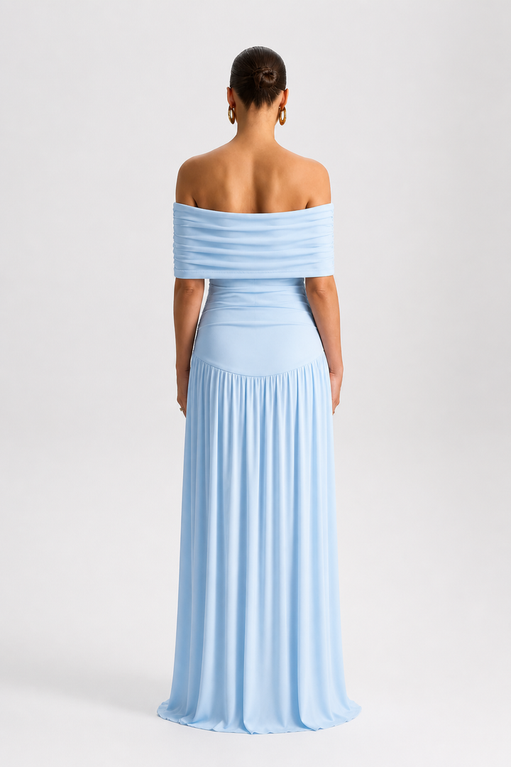 Maternity Maxi Dress – Off Shoulder Pregnancy Dress