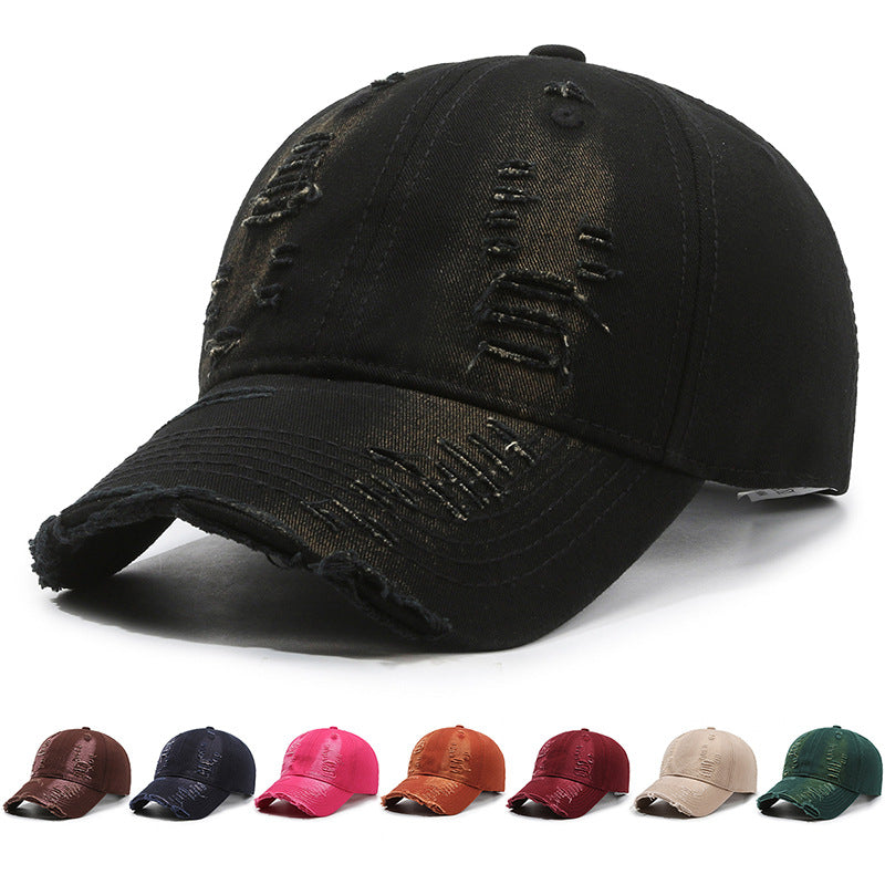 Street Hole Vintage Baseball Cap – Men's Washed Cowboy-HighTouch
