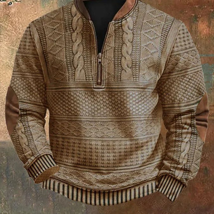 Maglione da uomo con mezza cerniera