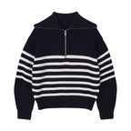 Casual Wool Blend Knit Sweater – Soft Crew Neck Pullover-HighTouch