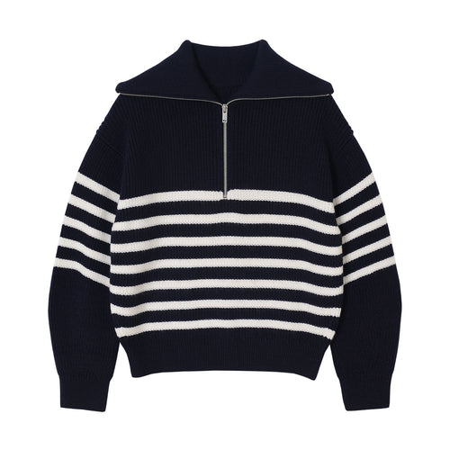 Casual Wool Blend Knit Sweater – Soft Crew Neck Pullover-HighTouch