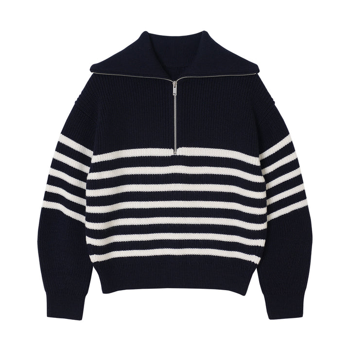 Casual Wool Blend Knit Sweater – Soft Crew Neck Pullover-HighTouch