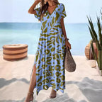 Women's Fresh & Sweet Floral A-Line Midi Skirt-HighTouch