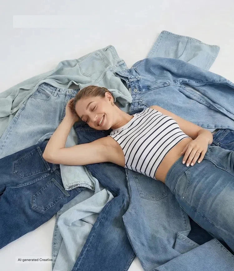 Plus Size Bootcut Jeans Women High Waisted Washed Denim