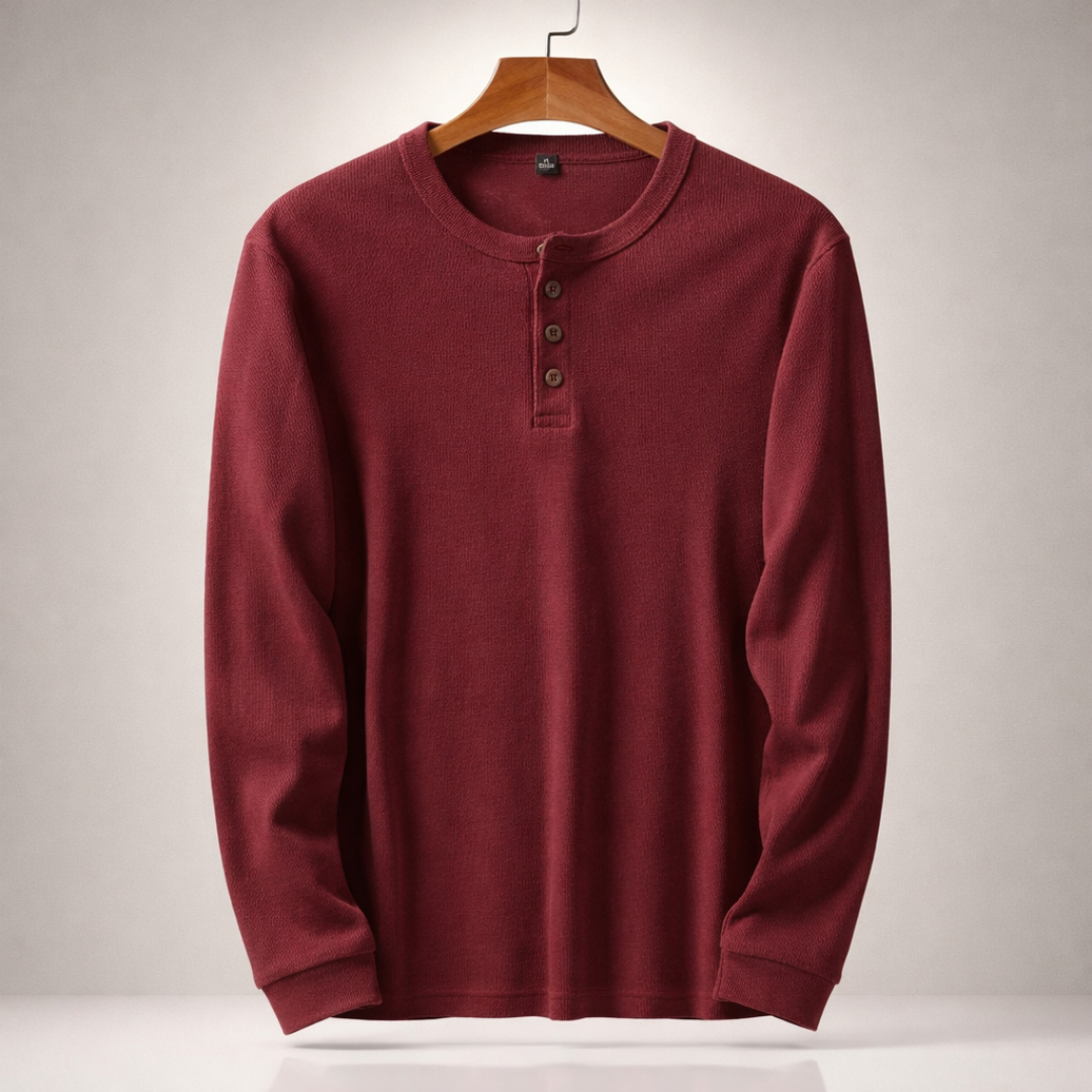 Men's Waffle Henley Shirt – Soft Everyday Style