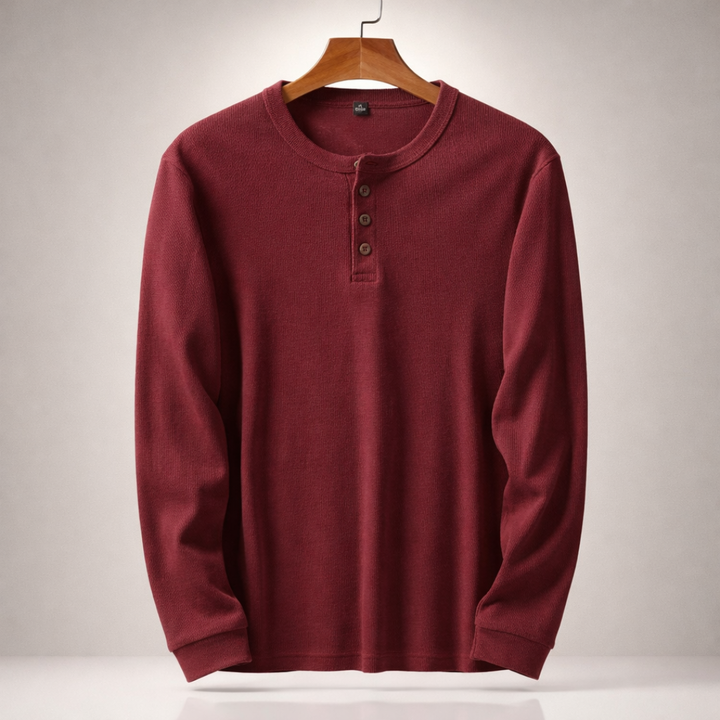 Men's Waffle Henley Shirt – Soft Everyday Style