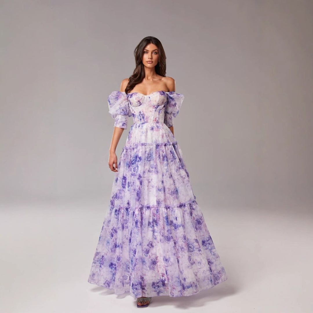 Women's Fashion Temperament Night Dew Shoulder Dress-HighTouch