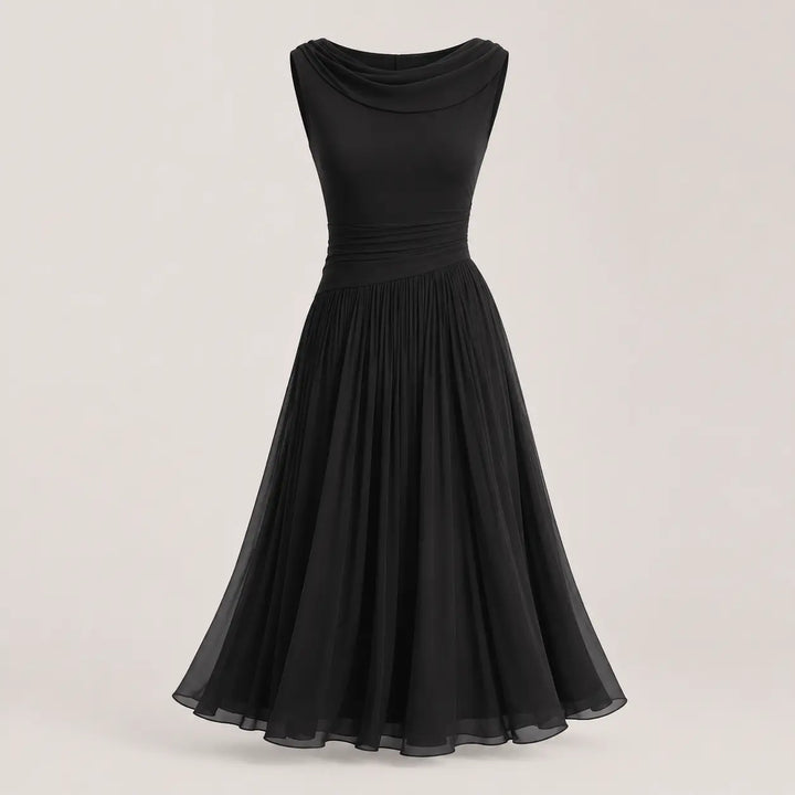 Higtouch | Draped Midi Dress For Summer Wedding Guest