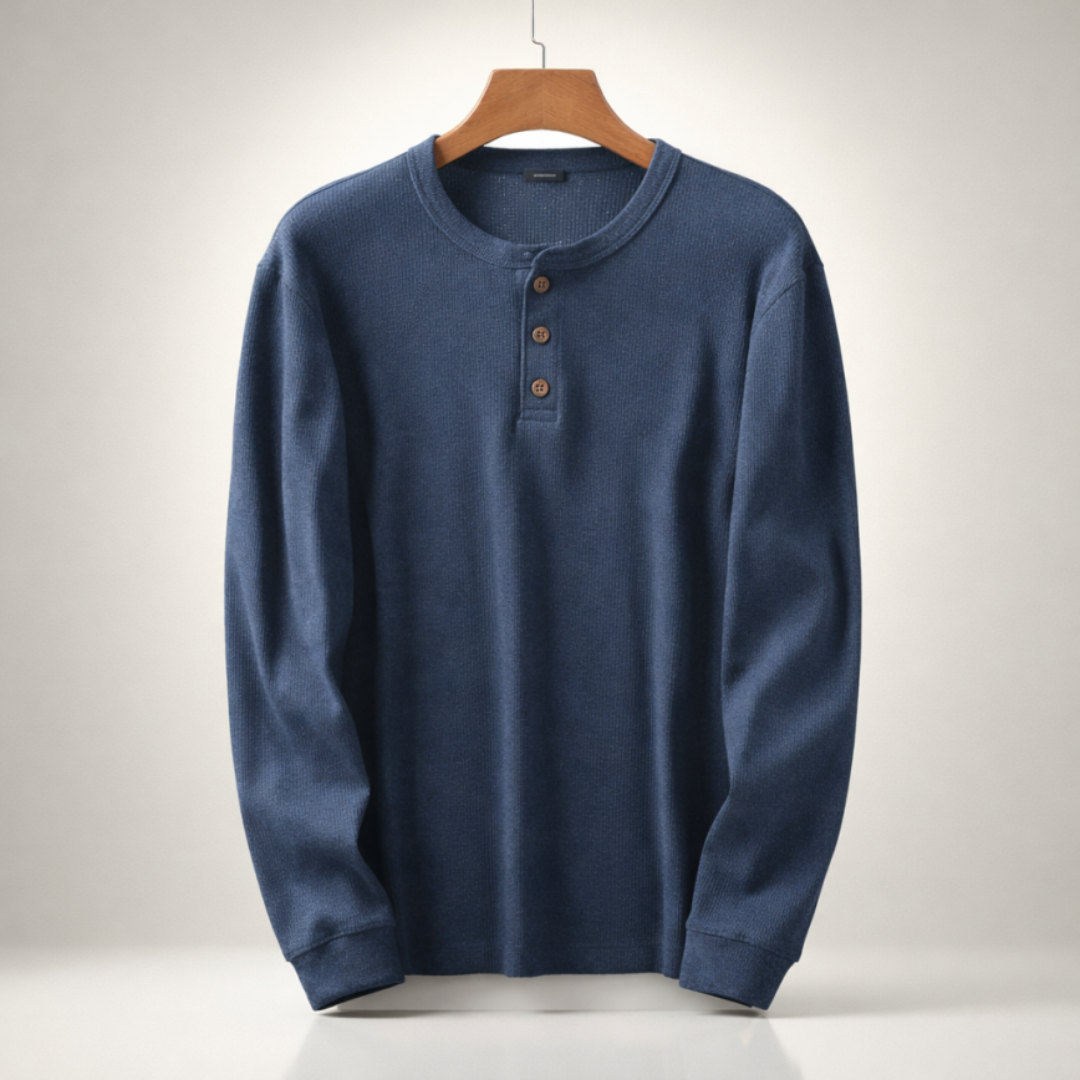 Men's Waffle Henley Shirt – Soft Everyday Style