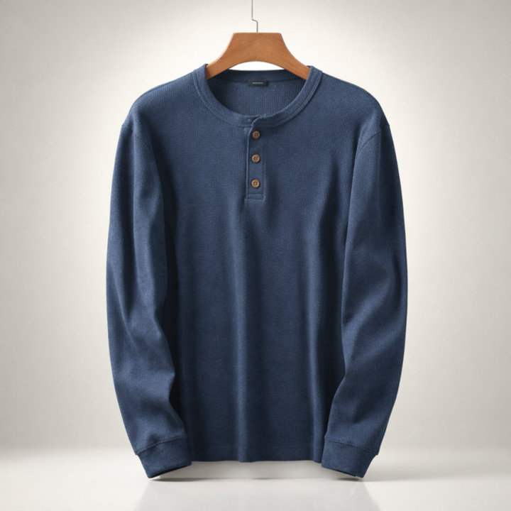 Men's Waffle Henley Shirt – Soft Everyday Style