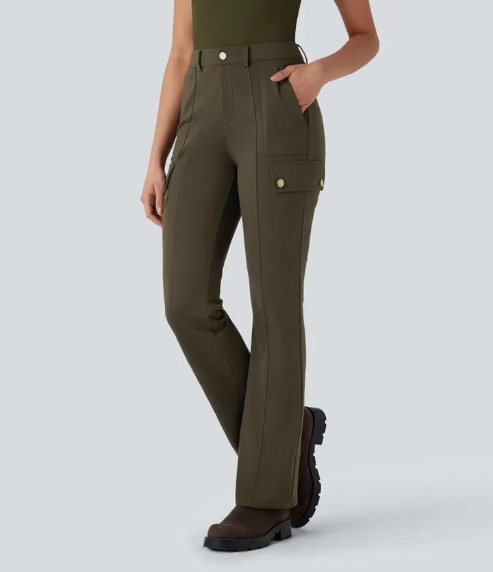 Cargo Pants Women Mid Rise Bootcut Hiking Trousers