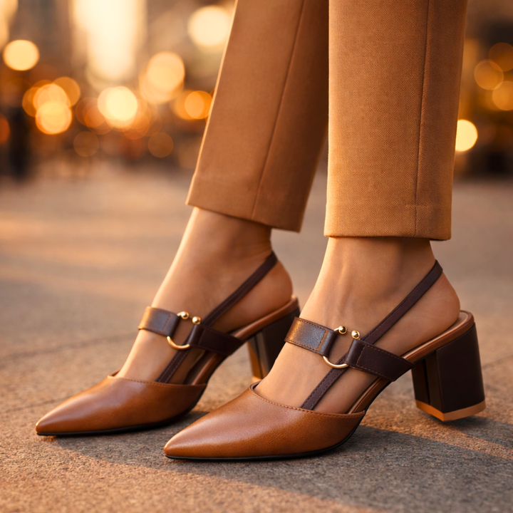 Women's Slingback Heels – Elegant Pointed Toe